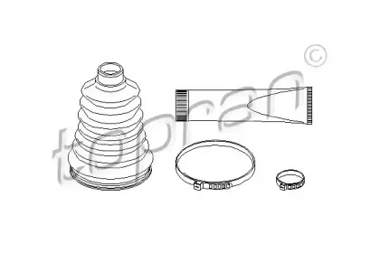 Комплект пылника, приводной вал TOPRAN купить