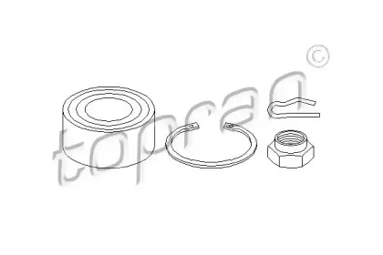 Комплект подшипника ступицы колеса TOPRAN купить