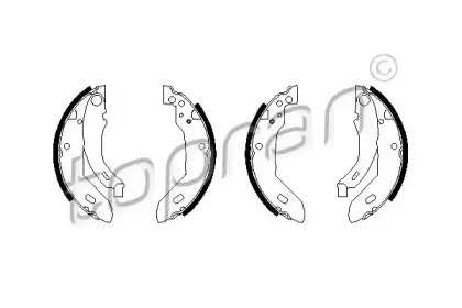 Комплект тормозных колодок TOPRAN купить