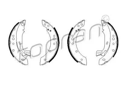Комплект тормозных колодок TOPRAN купить