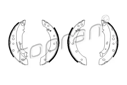 Комплект тормозных колодок TOPRAN купить