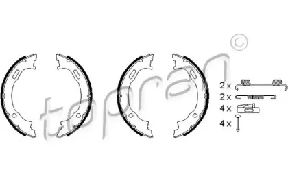 Комплект тормозных колодок, стояночная тормозная система TOPRAN купить