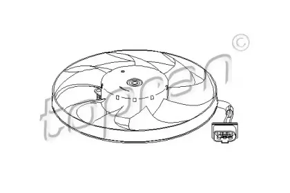 Вентилятор, охлаждение двигателя TOPRAN купить