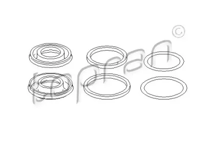 Комплект прокладок, корпус скобы тормоза TOPRAN купить