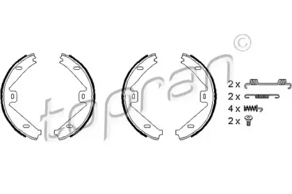 Комплект тормозных колодок, стояночная тормозная система TOPRAN купить