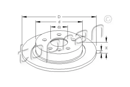Тормозной диск TOPRAN купить
