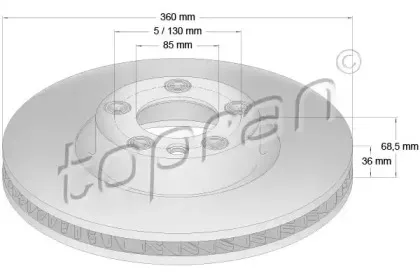 Тормозной диск TOPRAN купить