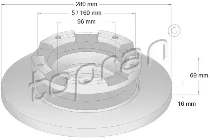 Тормозной диск TOPRAN купить