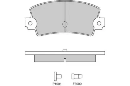 Комплект тормозных колодок, дисковый тормоз E.T.F. купить