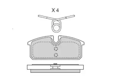 Комплект тормозных колодок, дисковый тормоз E.T.F. купить