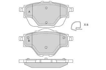 Комплект тормозных колодок, дисковый тормоз E.T.F. купить