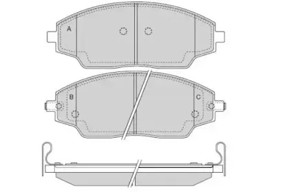Комплект тормозных колодок, дисковый тормоз E.T.F. купить