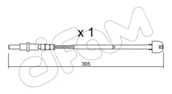 Сигнализатор, износ тормозных колодок CIFAM купить