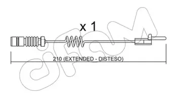 Сигнализатор, износ тормозных колодок CIFAM купить