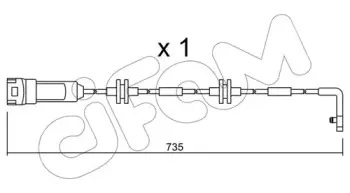 Сигнализатор, износ тормозных колодок CIFAM купить