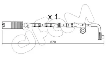 Сигнализатор, износ тормозных колодок CIFAM купить