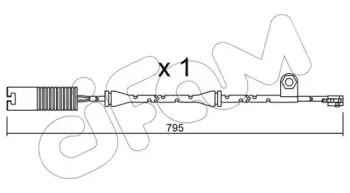 Сигнализатор, износ тормозных колодок CIFAM купить