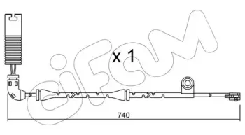 Сигнализатор, износ тормозных колодок CIFAM купить