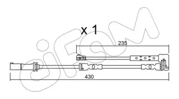 Сигнализатор, износ тормозных колодок CIFAM купить