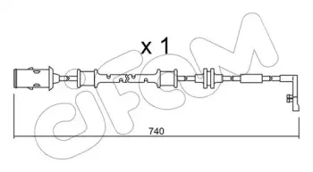 Сигнализатор, износ тормозных колодок CIFAM купить