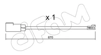 Сигнализатор, износ тормозных колодок CIFAM купить