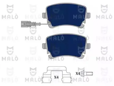 Комплект тормозных колодок, дисковый тормоз MALГ’ купить