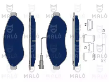 Комплект тормозных колодок, дисковый тормоз MALГ’ купить