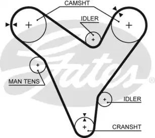 Ремінь зубчастий (довж. 60-150) GATES купить