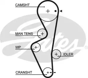 Ремень ГРМ GATES купить