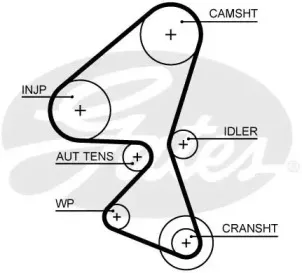 Ремень ГРМ GATES купить
