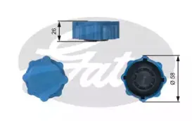 Крышка, резервуар охлаждающей жидкости GATES купить