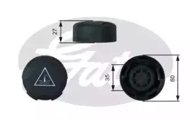 Крышка, резервуар охлаждающей жидкости GATES купить