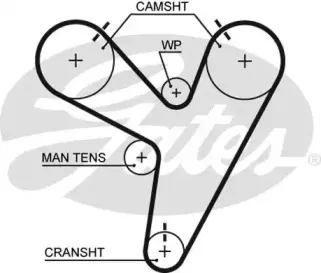 Ремень ГРМ GATES купить
