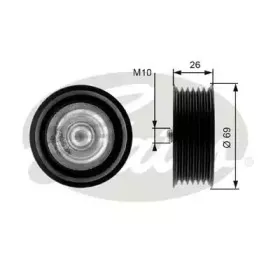 Паразитный / ведущий ролик, поликлиновой ремень GATES купить