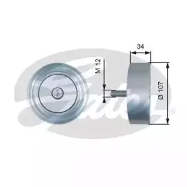 Паразитный / ведущий ролик, поликлиновой ремень GATES купить
