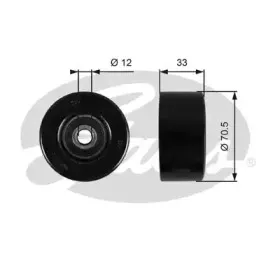 Паразитный / ведущий ролик, поликлиновой ремень GATES купить