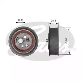 Натяжной ролик, ремень ГРМ GATES купить
