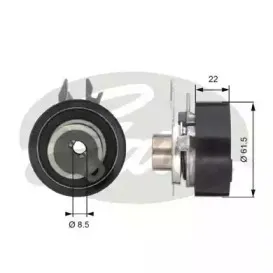 Натяжной ролик, ремень ГРМ GATES купить