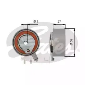 Натяжной ролик, ремень ГРМ GATES купить