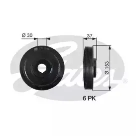 Ременный шкив, коленчатый вал GATES купить