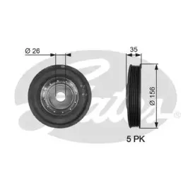 Ременный шкив, коленчатый вал GATES купить
