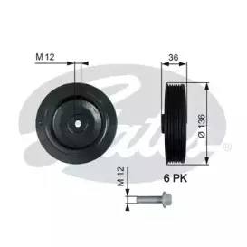 Ременный шкив, коленчатый вал GATES купить