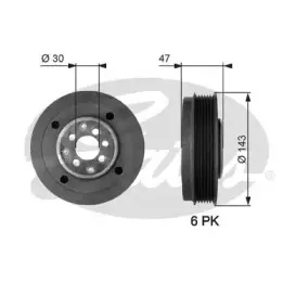 Ременный шкив, коленчатый вал GATES купить