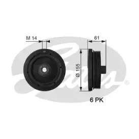 Ременный шкив, коленчатый вал GATES купить