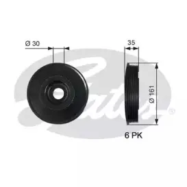 Ременный шкив, коленчатый вал GATES купить