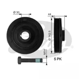 Ременный шкив, коленчатый вал GATES купить