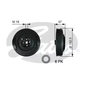 Ременный шкив, коленчатый вал GATES купить