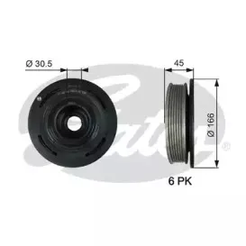 Ременный шкив, коленчатый вал GATES купить