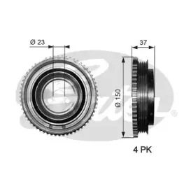 Ременный шкив, коленчатый вал GATES купить