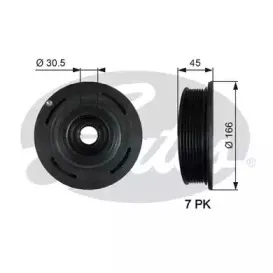 Ременный шкив, коленчатый вал GATES купить